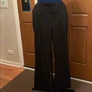 Black Pin-Striped Trousers